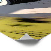 Speeding Car Pop Art Poster (Ecke)