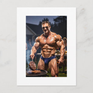 Speedo-Chroniken: BBQ-Biest-Modus Postkarte