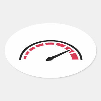 Speedo-Rennmotorrad Ovaler Aufkleber
