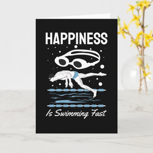 Speedo Swimmer - Glück ist Schwimmen Karte (Gelbe Blume)