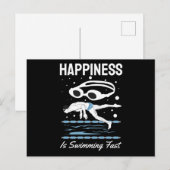 Speedo Swimmer - Glück ist Schwimmen Postkarte (Vorne/Hinten)