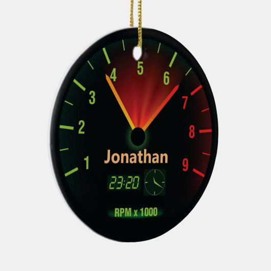 Speedometer-Design Racing-Keramik Ornament (Rechts)