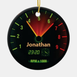 Speedometer-Design Racing-Keramik Ornament