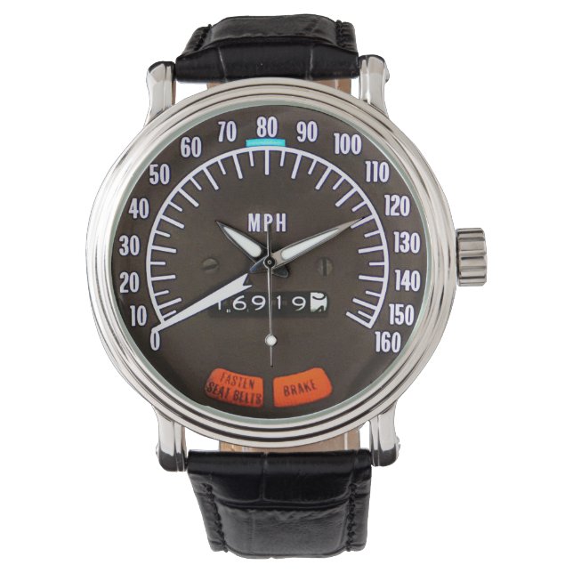 Speedometer für klassische Sportwagen Anfang der 7 Armbanduhr (Vorderseite)
