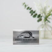 Speedometer-Logo für Sportwagen | Metallisch Visitenkarte (Stehend Vorderseite)