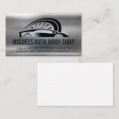 Speedometer-Logo für Sportwagen | Metallisch Visitenkarte (Vorne/Hinten)