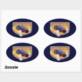 Speedometer Untersetzer Car Ovaler Aufkleber (Blatt)