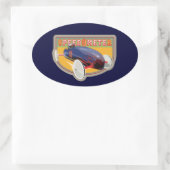 Speedometer Untersetzer Car Ovaler Aufkleber (Tasche)