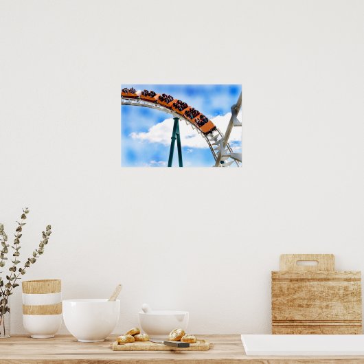 Speedrate des Orange Roller Untersetzer Poster (Küche)