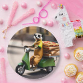 Speedservice: Meerkat liefert Pizza in Tuk-Tuk Pappteller (Party)