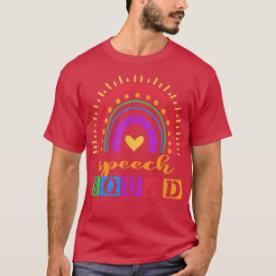 Speedsquad Rainbow Colorful Speech Therapist SLP T-Shirt