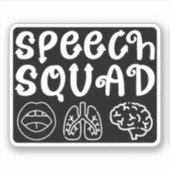 Speedsquad SLP Speech Language Pathologe Funny Aufkleber (Vorderseite)