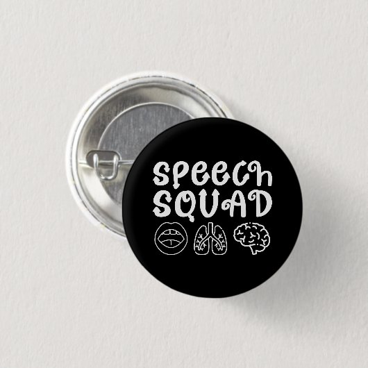 Speedsquad SLP Speech Language Pathologe Funny Button (Vorne & Hinten)