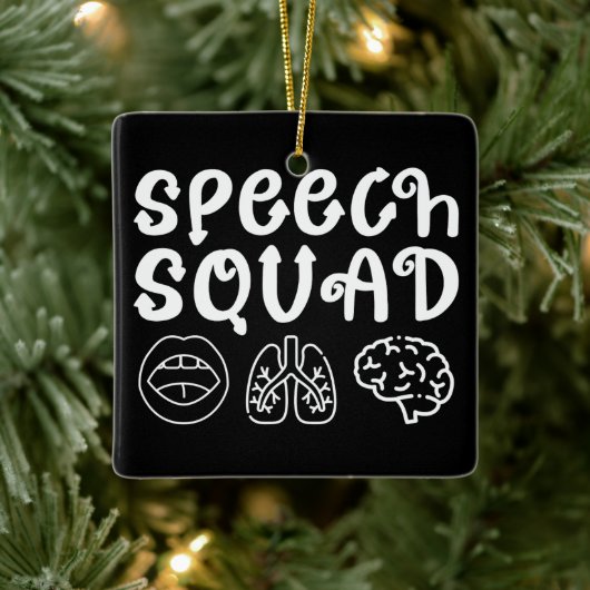 Speedsquad SLP Speech Language Pathologe Funny Keramikornament (Baum)
