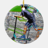 Speedster - Scooter Rider Keramik Ornament (Hinten)