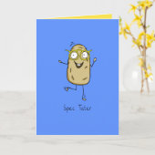 Speedtater - Kartoffel mit Glasgrüßkarte Karte (Gelbe Blume)