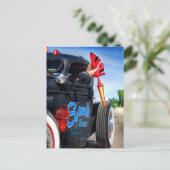 Speedtowing Rat Rod Truck Rockabilly Betty Postkarte (Stehend Vorderseite)
