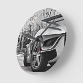 Speedway Elegante: Klassischer Car Enthusiast Wall Runde Wanduhr (Winkel)