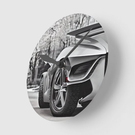 Speedway Elegante: Klassischer Car Enthusiast Wall Runde Wanduhr (Winkel)
