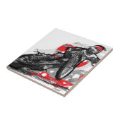 Speedway-flacher Bahn-Motorrad-Rennläufer Fliese (Seite)