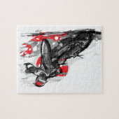 Speedway-flacher Bahn-Motorrad-Rennläufer Puzzle (Horizontal)