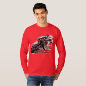 Speedway-flacher Bahn-Motorrad-Rennläufer T-Shirt (Vorne ganz)