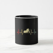 Speedway Motorcycle Racer Racing Heartbeat Vintage Tasse (Zentrum)