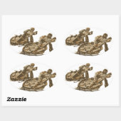 Speedway Motorrad-Racing Ovaler Aufkleber (Blatt)