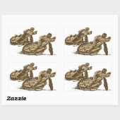 Speedway Motorrad-Racing Rechteckiger Aufkleber (Blatt)