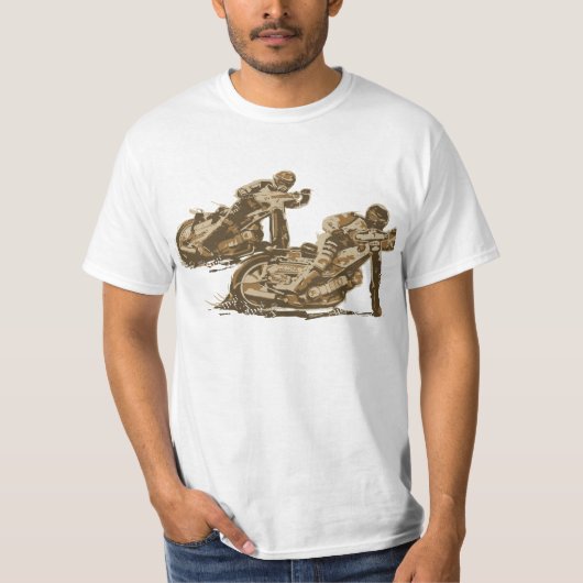 Speedway-Motorrad-Rennläufer T-Shirt (Vorderseite)