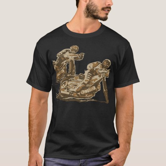 Speedway-Motorrad-Rennläufer T-Shirt (Vorderseite)