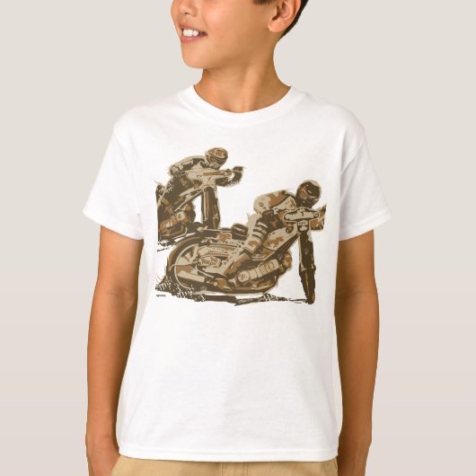 Speedway-Motorrad-Rennläufer T-Shirt (Vorderseite)