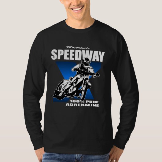 Speedway railway sport motorcycle racing driver T-Shirt (Vorderseite)