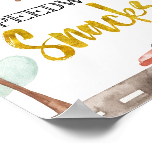 Speedway Snacks Racing Sign Poster (Ecke)