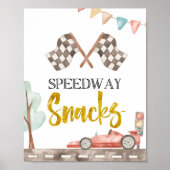 Speedway Snacks Racing Sign Poster (Vorne)
