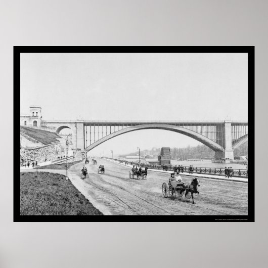 Speedway Washington Bridge Harlem River 1905 Poster (Vorne)