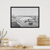 Speedway Washington Bridge Harlem River 1905 Poster (Küche)