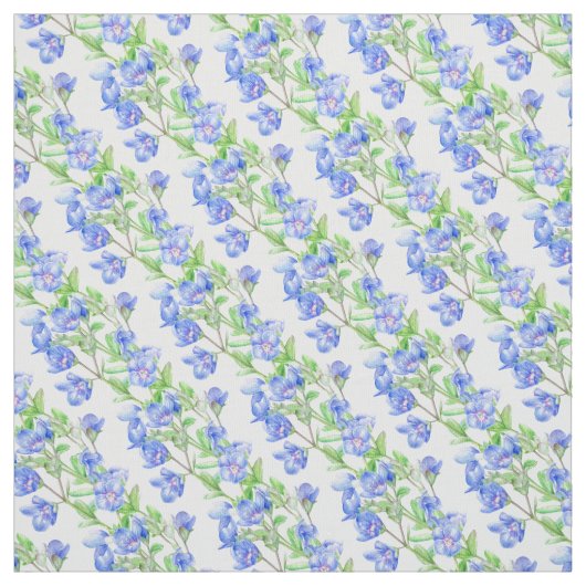 Speedwell Aquarellkunst gemustertes Gewebe Stoff (Muster)