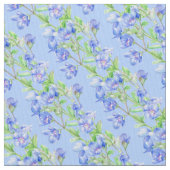 Speedwell Aquarellkunst gemustertes Gewebe Stoff (Nahaufnahme)