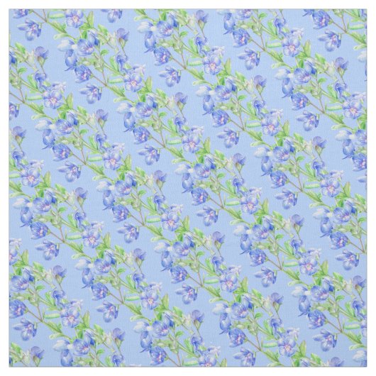 Speedwell Aquarellkunst gemustertes Gewebe Stoff (Muster)