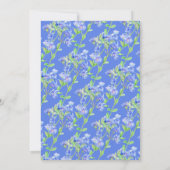 Speedwell Blue Aquarell Blume QR UAWG wedung Einladung (Rückseite)