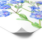 Speedwell Blue Wedding Table Planner 1-8 Poster (Ecke)