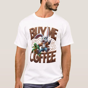 Speedy Bunny Races Turtle kaufen mir einen Kaffee T-Shirt
