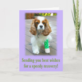 Speedy Erholung bekommt gut Spaniel Card Karte (Vorderseite)