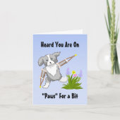 Speedy Erholung Collie on on Crutches Karte (Vorderseite)