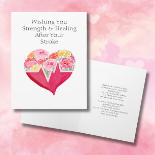 Speedy Erholung von Stroke Heart Blume Karte