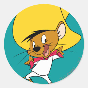 SPEEDY GONZALES™ Krawatte Runder Aufkleber