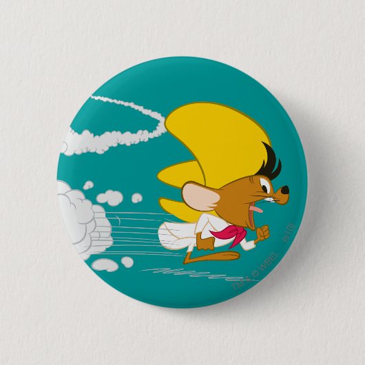 SPEEDY GONZALES™ läuft in Farbe Button (Vorderseite)