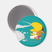 SPEEDY GONZALES™ läuft in Farbe Magnet (Vorderseite/Rückseite)