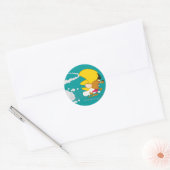 SPEEDY GONZALES™ läuft in Farbe Runder Aufkleber (Umschlag)